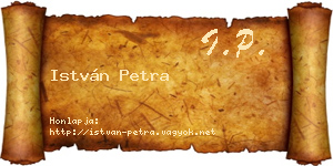 István Petra névjegykártya